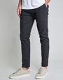 Threadbare Luxe Men's Black Check Stretch Chino Trousers