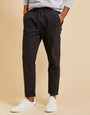 Threadbare Luxe Men's Black Formal Drawstring Trousers