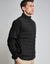 Threadbare Luxe Men's Black Quilted Hybrid Funnel Neck Jacket