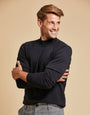 Threadbare Luxe Men's Black Turtleneck Jumper
