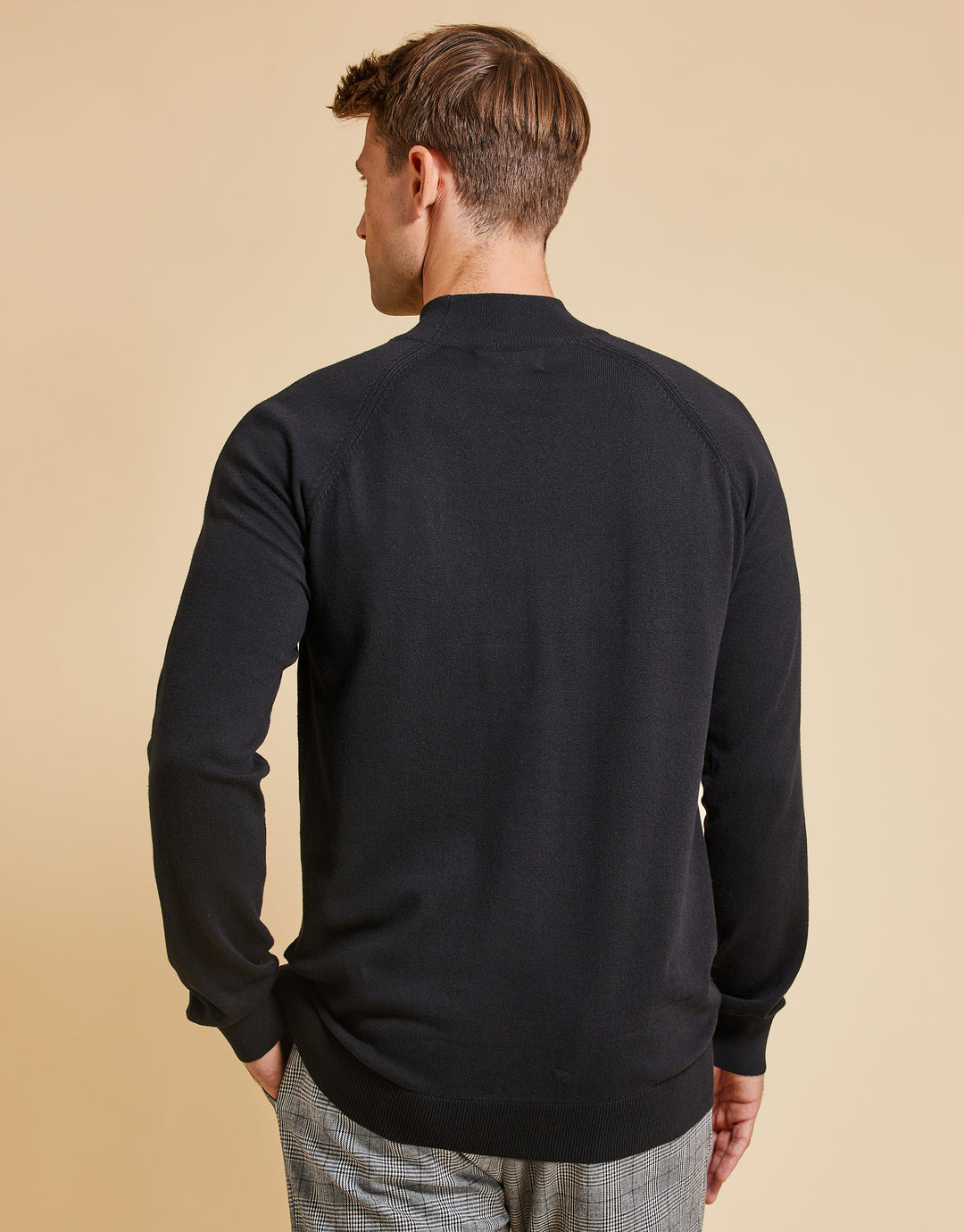 Threadbare Luxe Men's Black Turtleneck Jumper