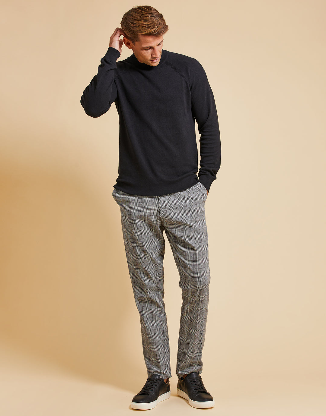 Threadbare Luxe Men's Black Turtleneck Jumper