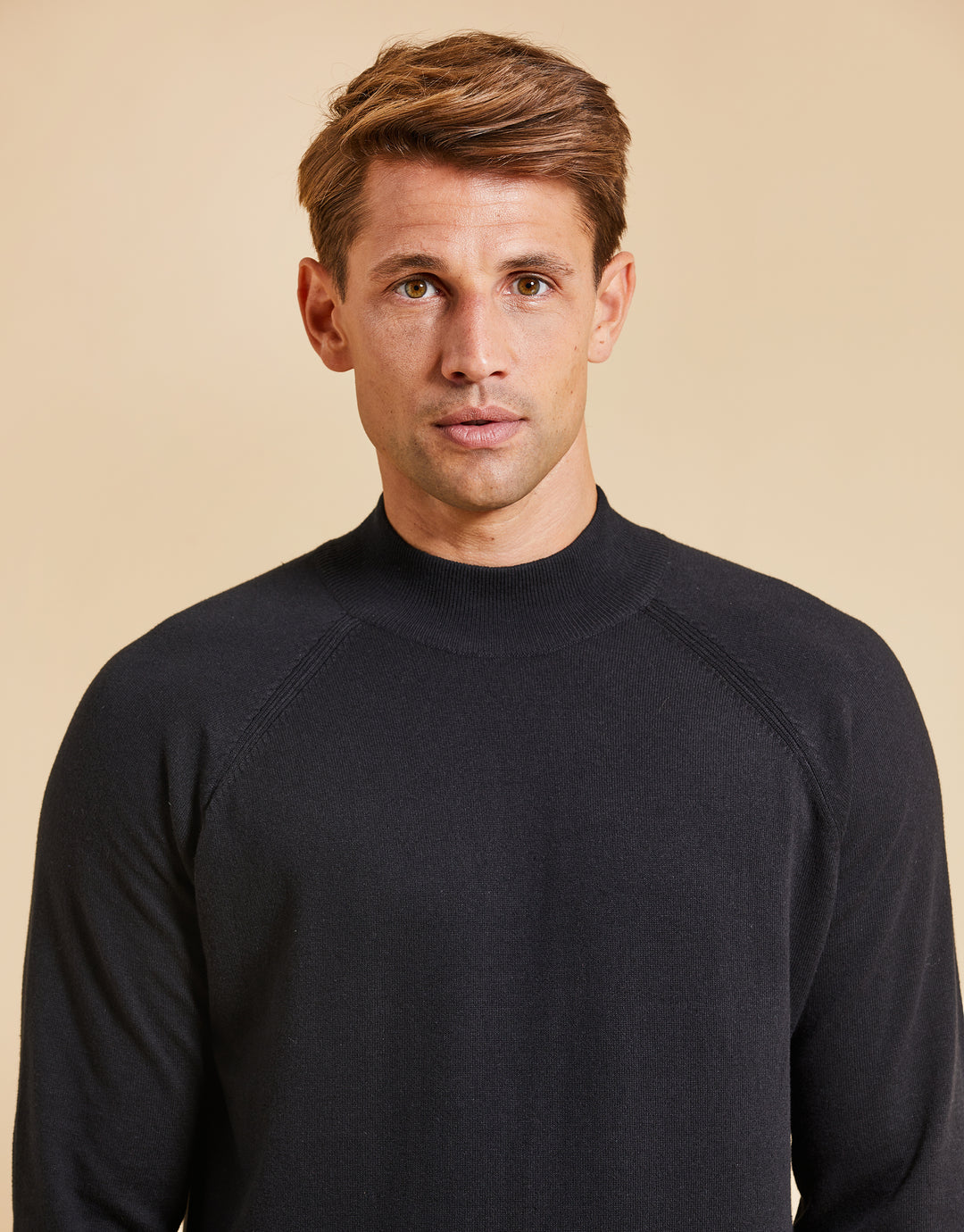 Threadbare Luxe Men's Black Turtleneck Jumper