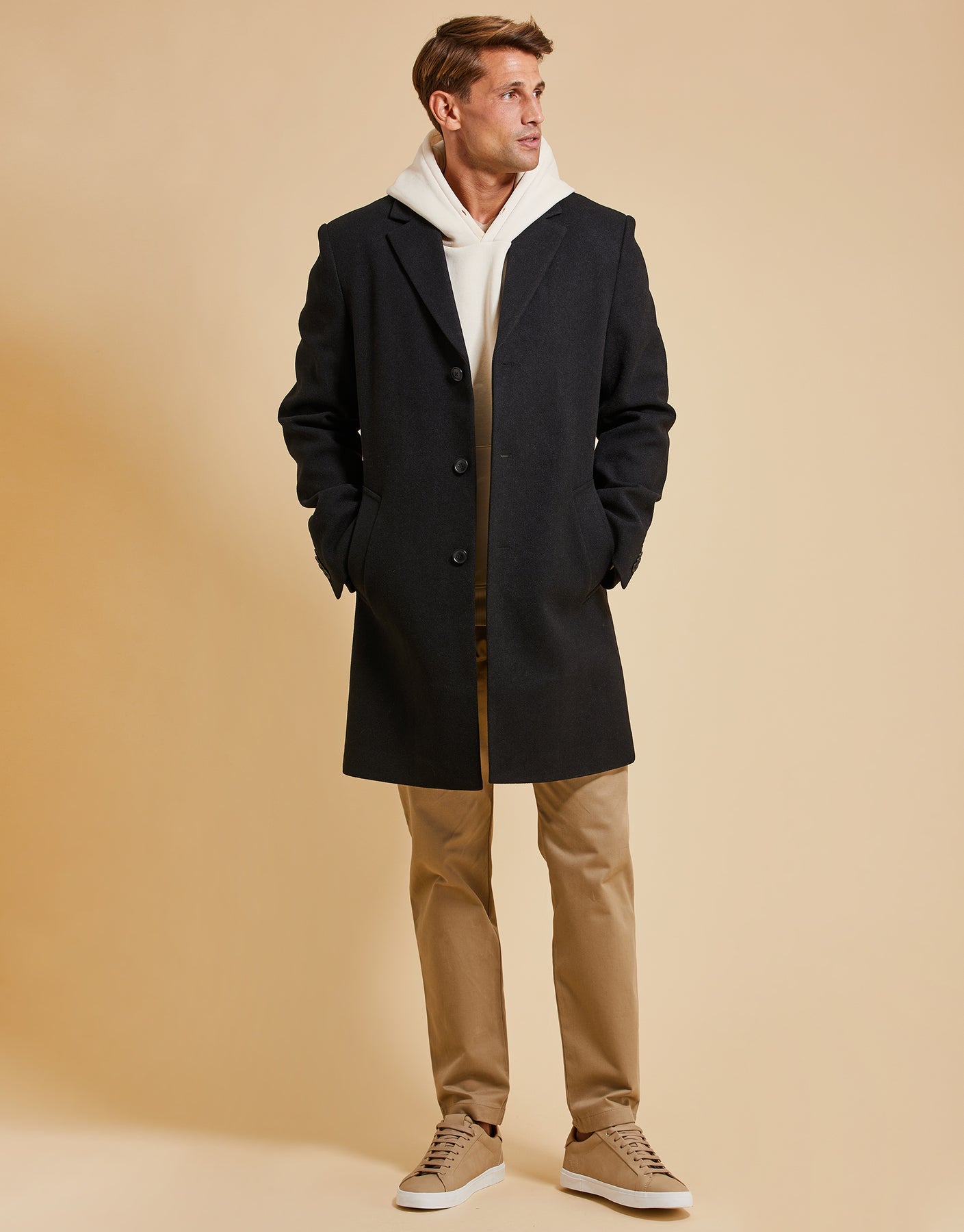 T/W Saxony Single Breasted Jacket　　Ｍ threadbare-luxe-mens-black-