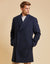 Threadbare Luxe Men's Navy Double Breasted Tailored Coat