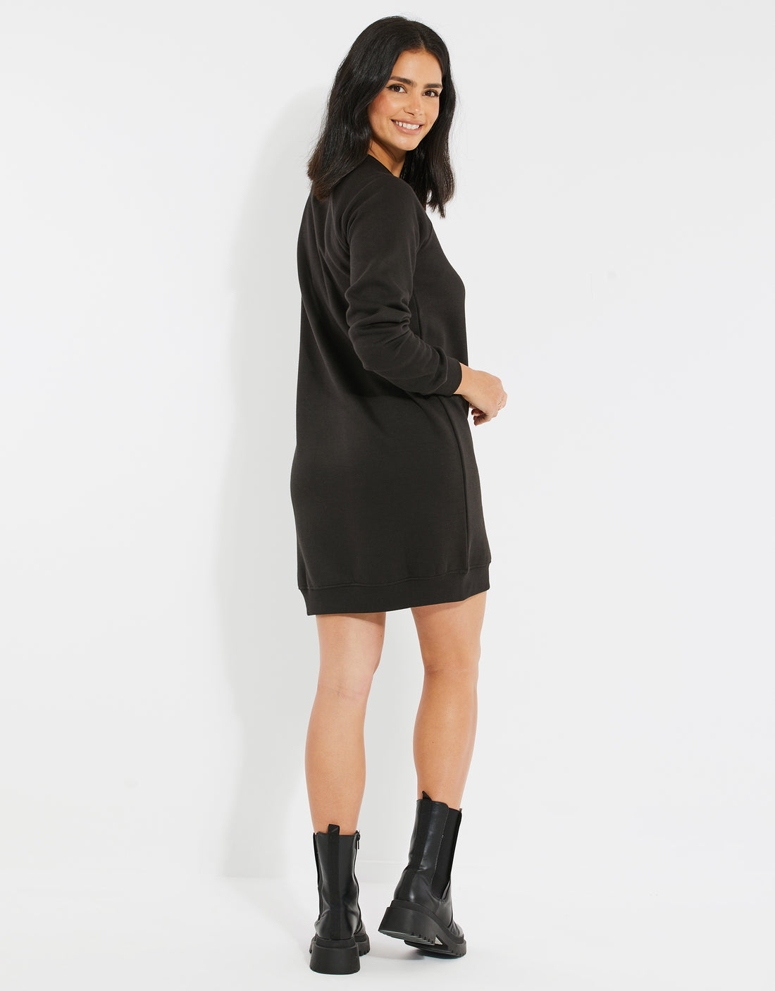 Black christmas sweater dress hotsell