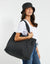 Black Quilted Bag & Bucket Hat (2-Piece Set)