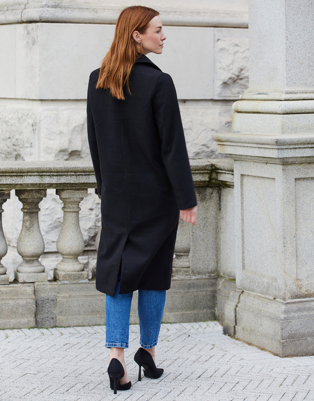 Black Double Breasted Coat