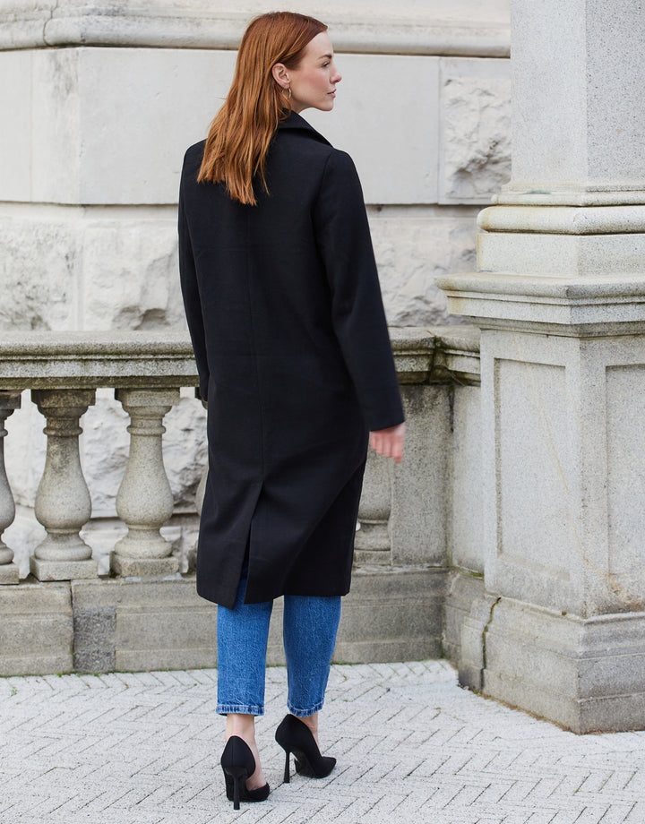 Black Double Breasted Coat