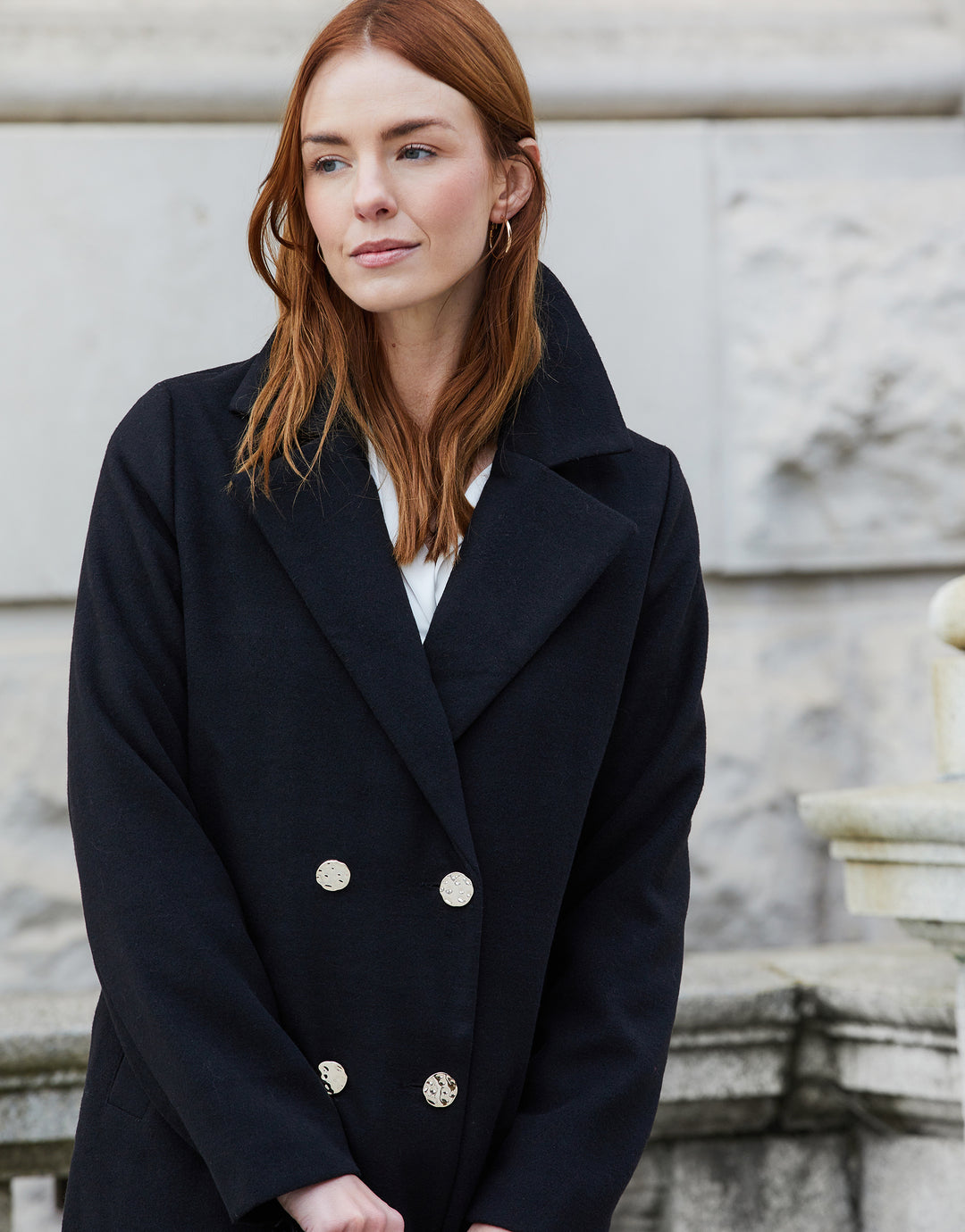 Black Double Breasted Coat