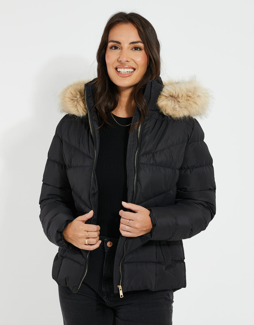 Black Short Parka Jacket