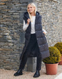 Black Hooded Wrap Padded Gilet