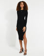Black Knitted Bodycon Dress