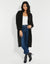 Black Longline Cable Knit Cardigan