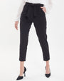 Black Paperbag Waist Trousers