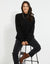 Black Roll Neck Batwing Jumper