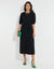 Black Jersey Broderie Anglaise Dress