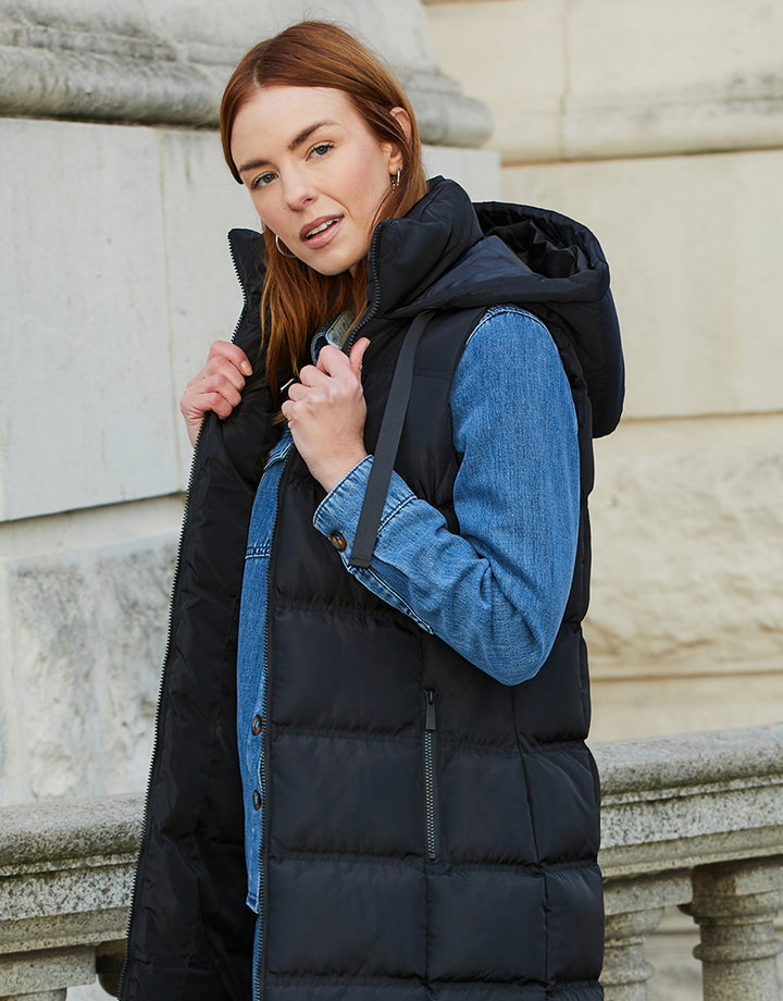 Black Sporty Padded Gilet