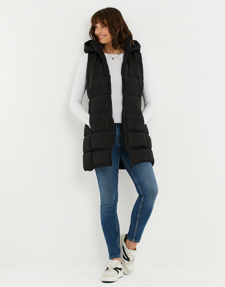 Black Sporty Padded Gilet