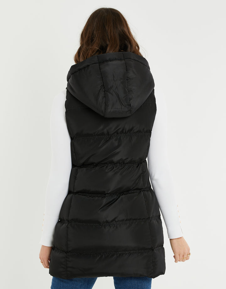 Black Sporty Padded Gilet