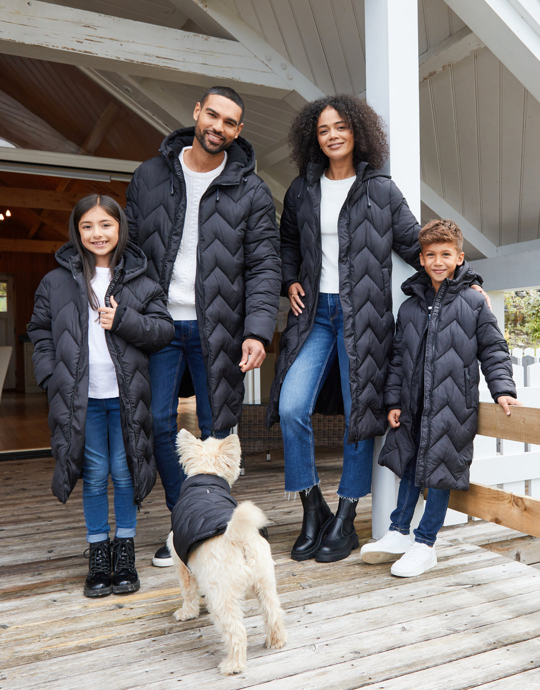 Black Longline Puffer Jacket