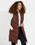 Chocolate Brown Longline Padded Gilet