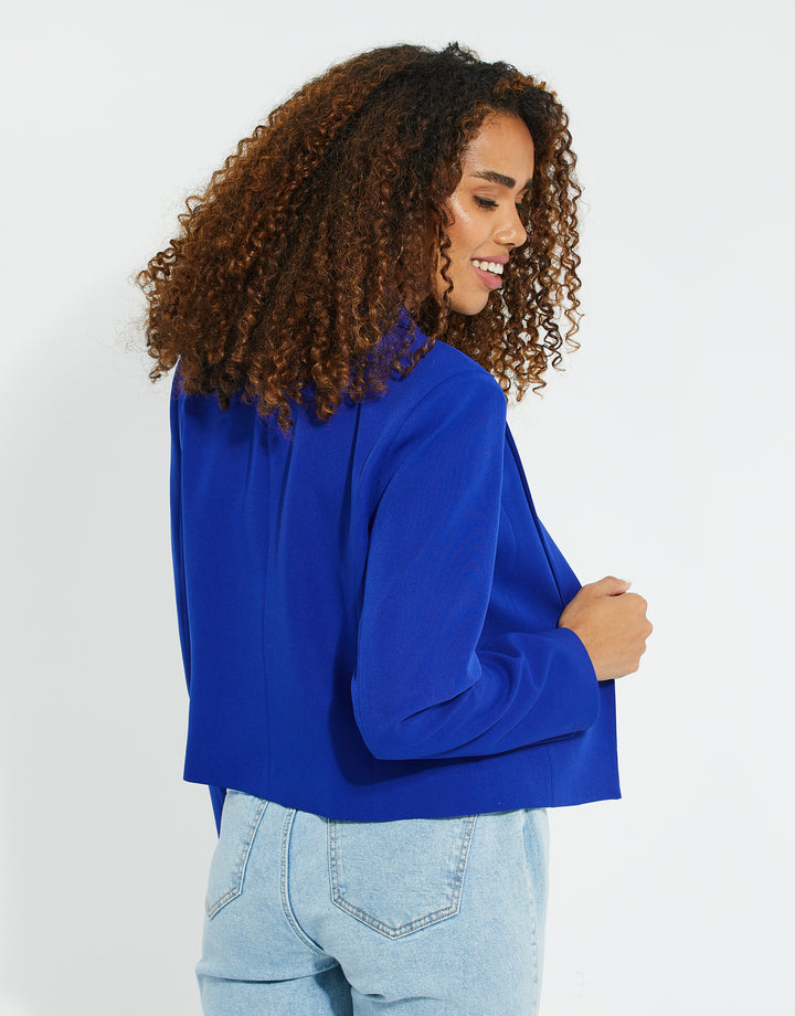 Cobalt Blue Cropped Blazer