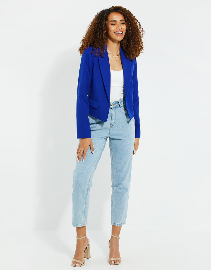 Cobalt Blue Cropped Blazer