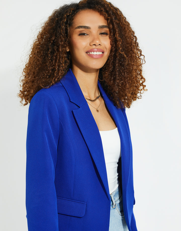 Cobalt Blue Cropped Blazer