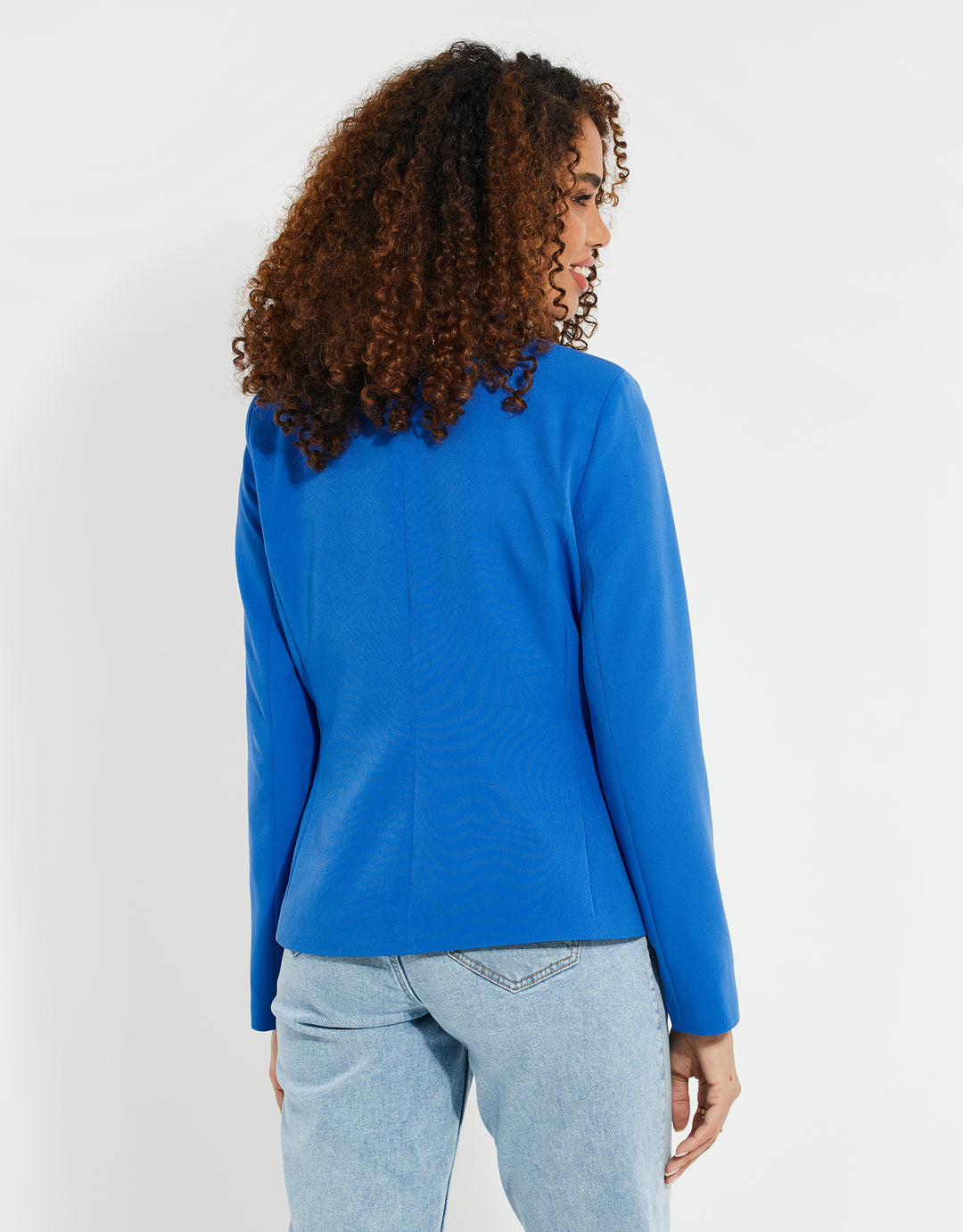 Blue Buttoned Tailored Blazer