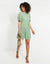 Green Spot Print Mini Dress