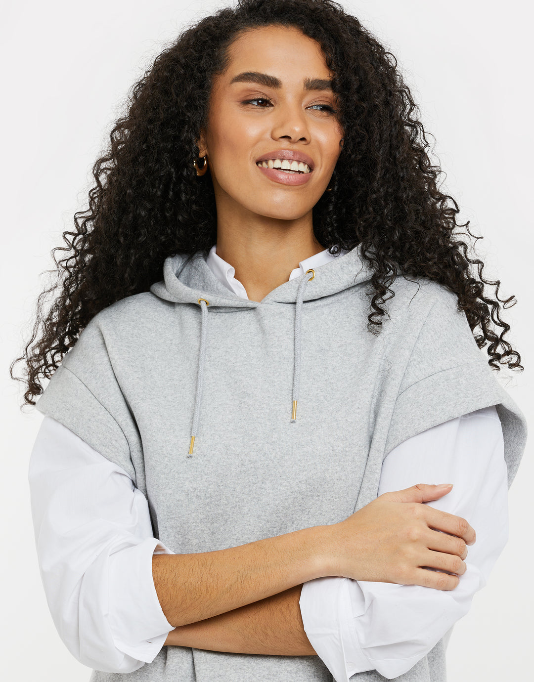 Grey Sleeveless Hoodie