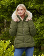 Khaki Green Short Parka Jacket