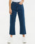Mid Blue Wash Straight Leg Jeans