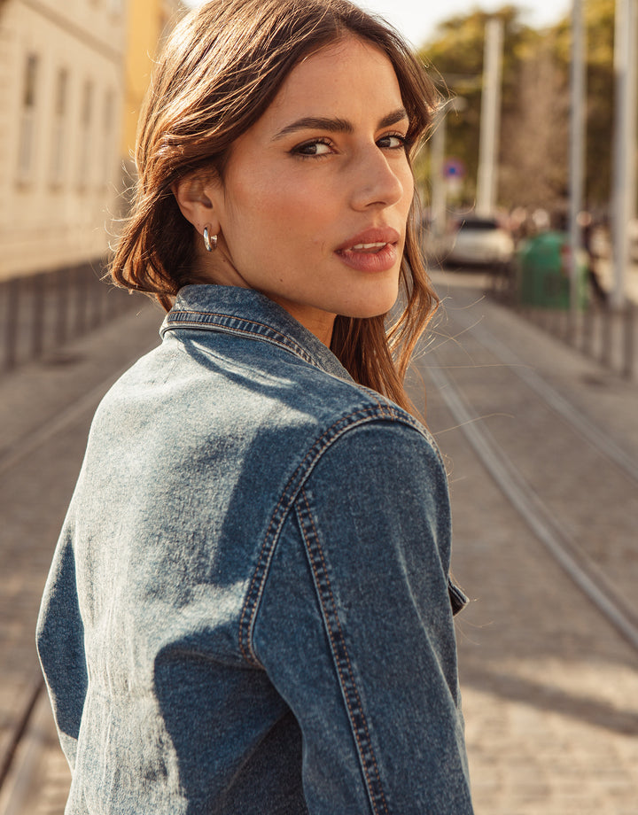 Mid Wash Denim Jacket