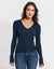Navy Flare Sleeve Jumper