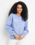 Blue Slogan Crew Neck Sweatshirt
