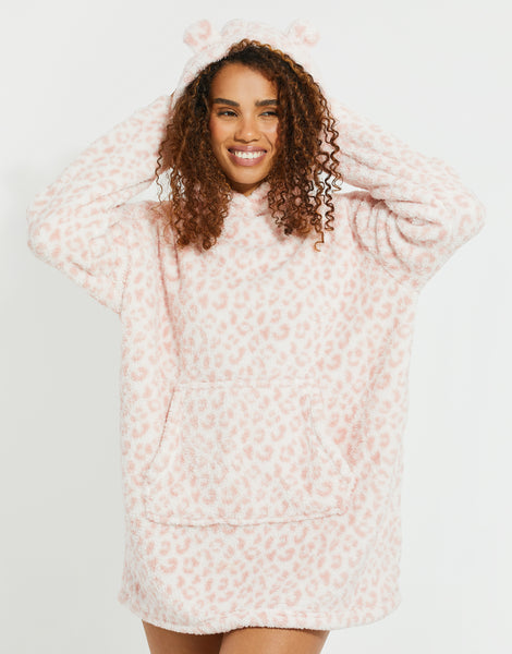 Threadbare Women's Pink Animal Leopard Print Ladies' Longline