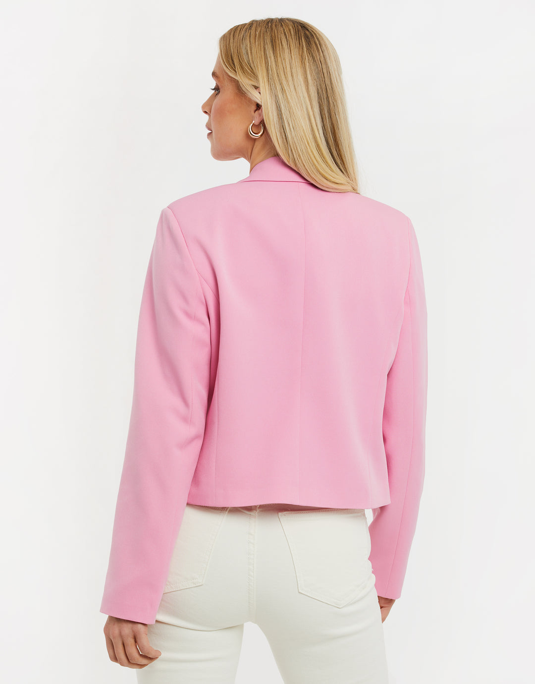 Pink Cropped Blazer