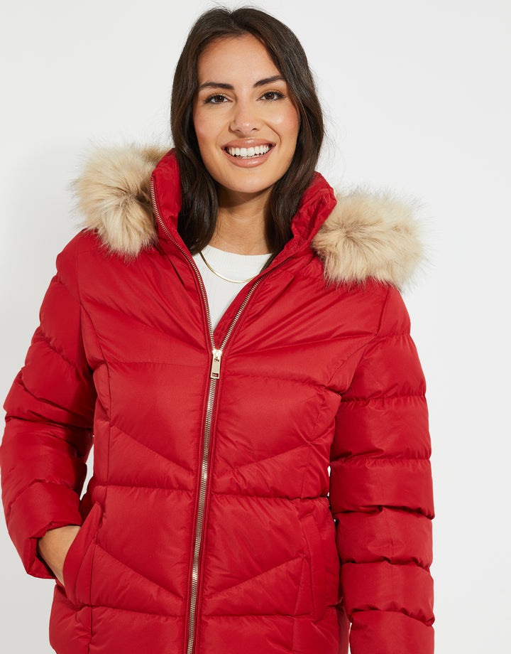 Red Short Parka Jacket