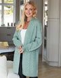 Sage Green Cable Knit Cardigan