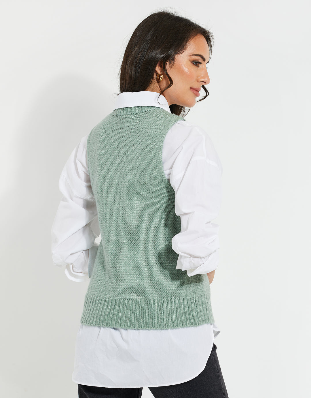 Sage Green Knitted Vest
