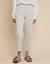 Stone Linen Blend Drawstring Trousers