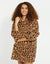 Tan Brown Leopard Print Oversized Hoodie