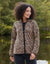Tan Brown Leopard Print Zip-Through Fleece