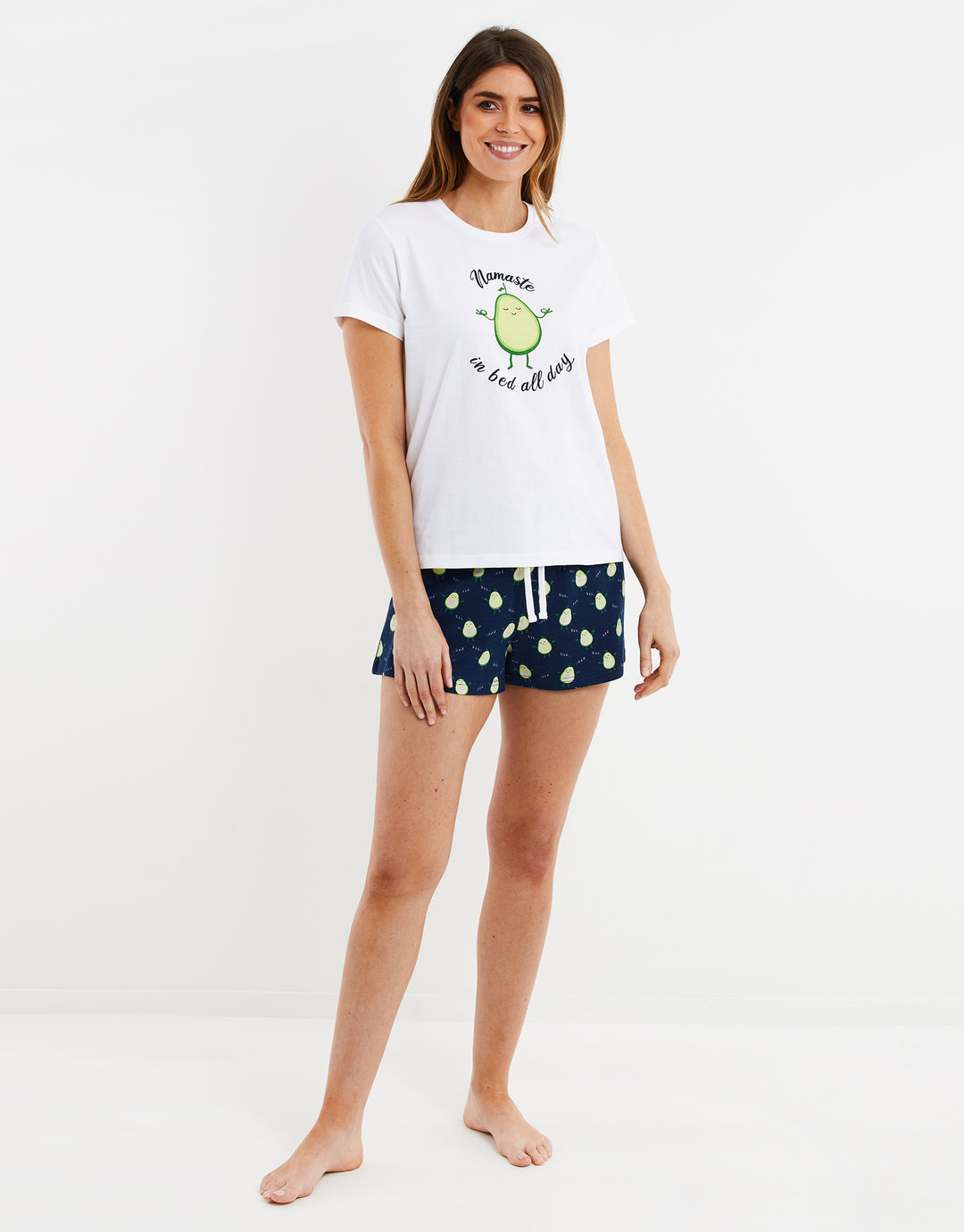 White Avocado Short Pyjamas (2-Piece Set)
