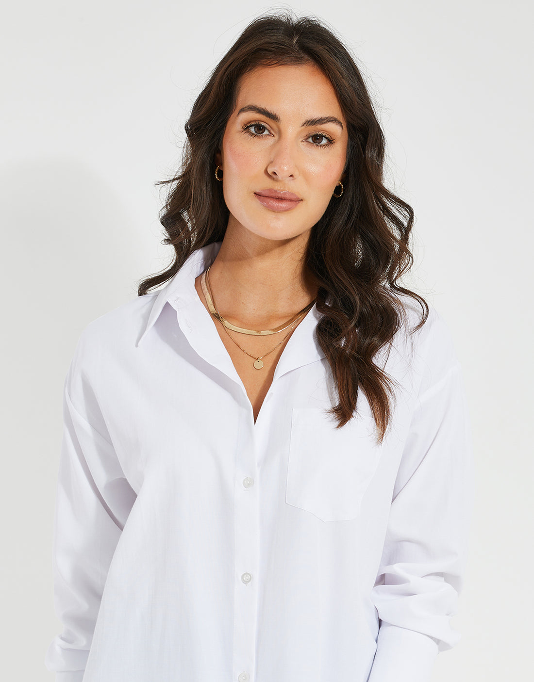 Women's White Longline Oversized Ladies' Shirt – Threadbare