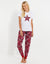 White & Pink Animal Print Pyjamas (2-Piece Set)
