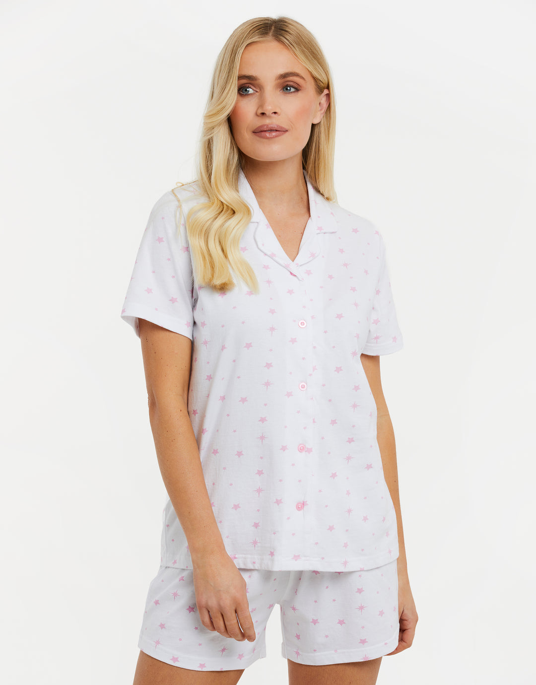 White Star Print Short Pyjamas (2-Piece Set)