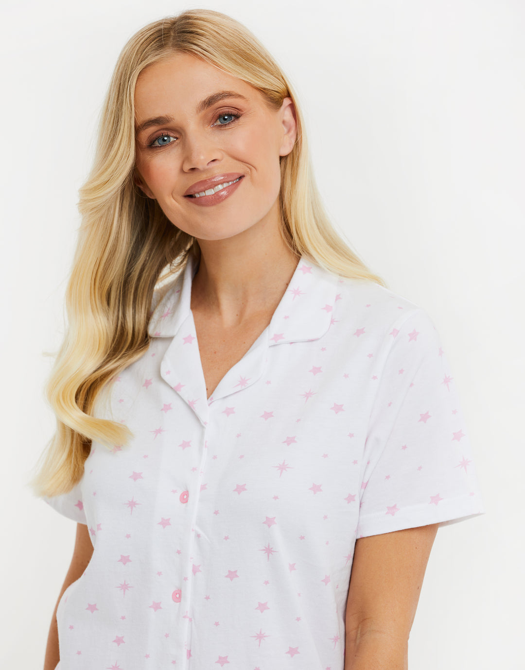 White Star Print Short Pyjamas (2-Piece Set)